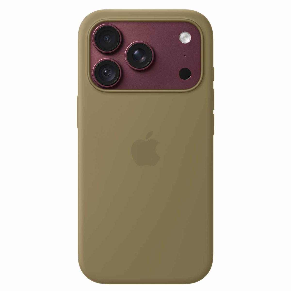 Apple - Silicone Case with MagSafe Olive for iPhone 18 Pro