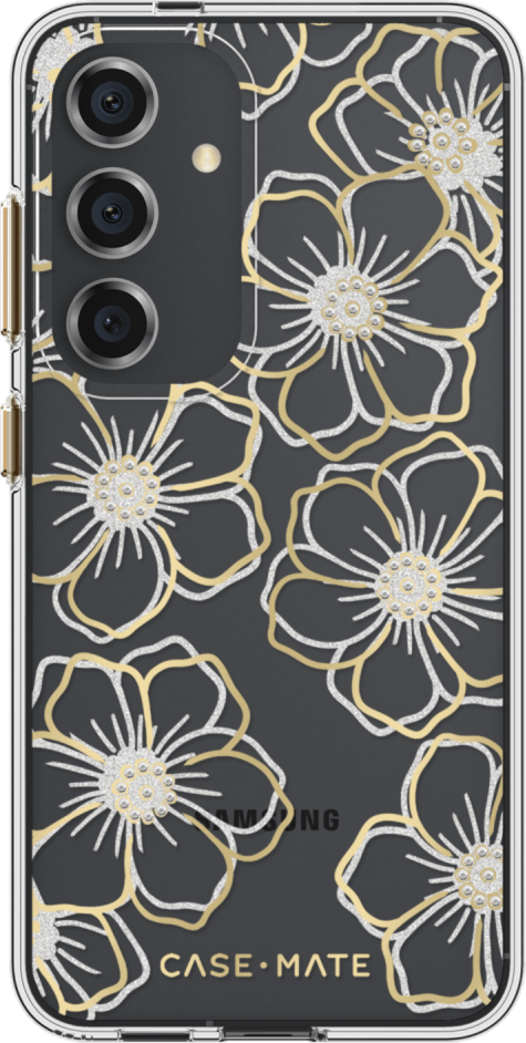 <p>The Case-Mate Floral Gems case features an eye-catching metallic foil floral design paired with recessed gemstones which beautifully compliments your device.</p>