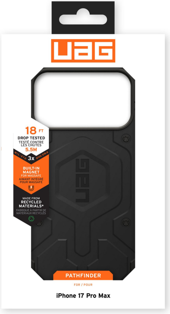 UAG 114549114040 Étui Robuste Pathfinder MagSafe Noir pour iPhone 17 Pro Max