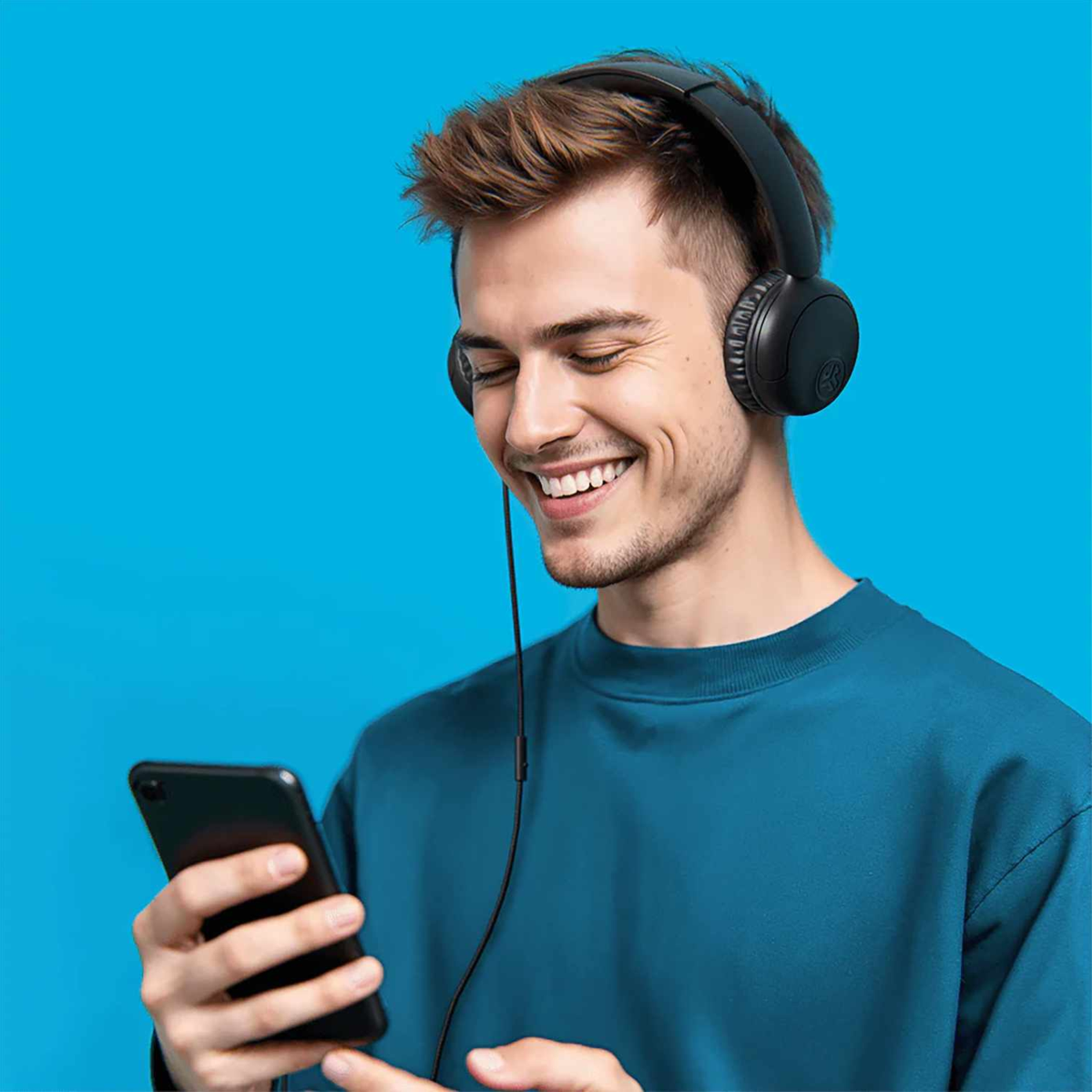 JLab - Studio 2 Wired On-Ear Headphones Black