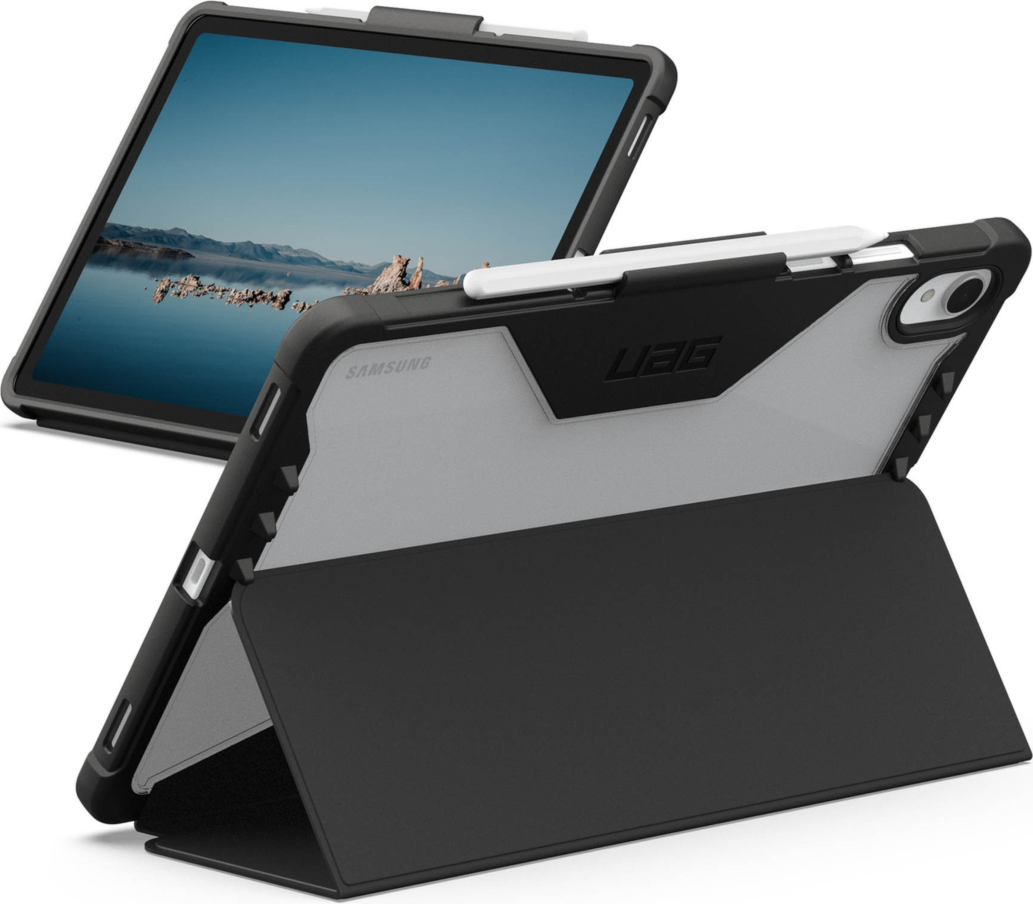 <p>UAG Plyo LT is a lightweight folio case with translucent styling, impact protection, adjustable stand functionality, and secure stylus storage.</p>