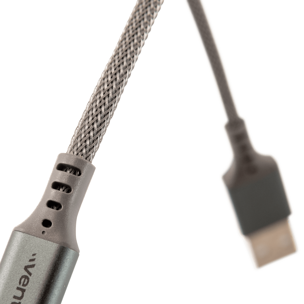 Ventev - Chargesync Alloy USB-C to USB-C 10ft - Steel