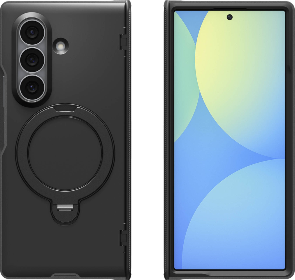 The Spigen Slim Armor Pro S MagFit delivers rugged dual-layer protection with advanced hinge coverage, a 360° rotating kickstand, and MagFit compatibility.