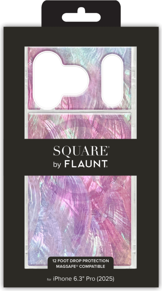 Flaunt - Square MagSafe Case for Apple iPhone 17 Pro - Pink Mother of Pearl