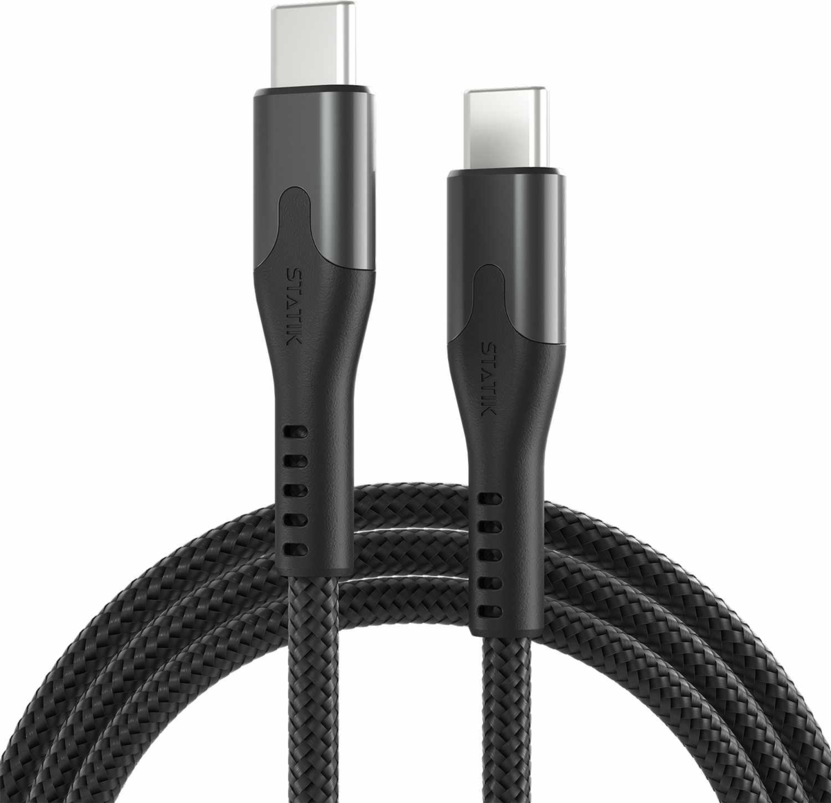 Statik - MagStack Pro Charge/Sync Magnetic Cable USB-C to USB-C 6.6ft Black