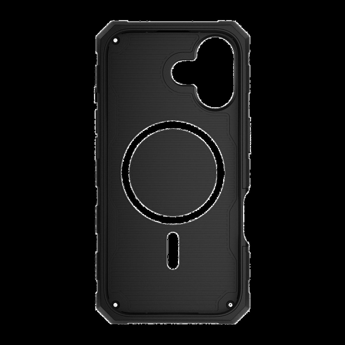 The Pelican Shield MagSafe Case offers 24-foot drop protection, featuring a dual-layer defense, carbon fiber, a textured grip, a versatile belt clip/stand, and MagSafe charging compatibility.