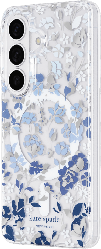 Kate Spade - Protective Case with Magnet for Samsung Galaxy S26 Plus - Flowerbed Blue
