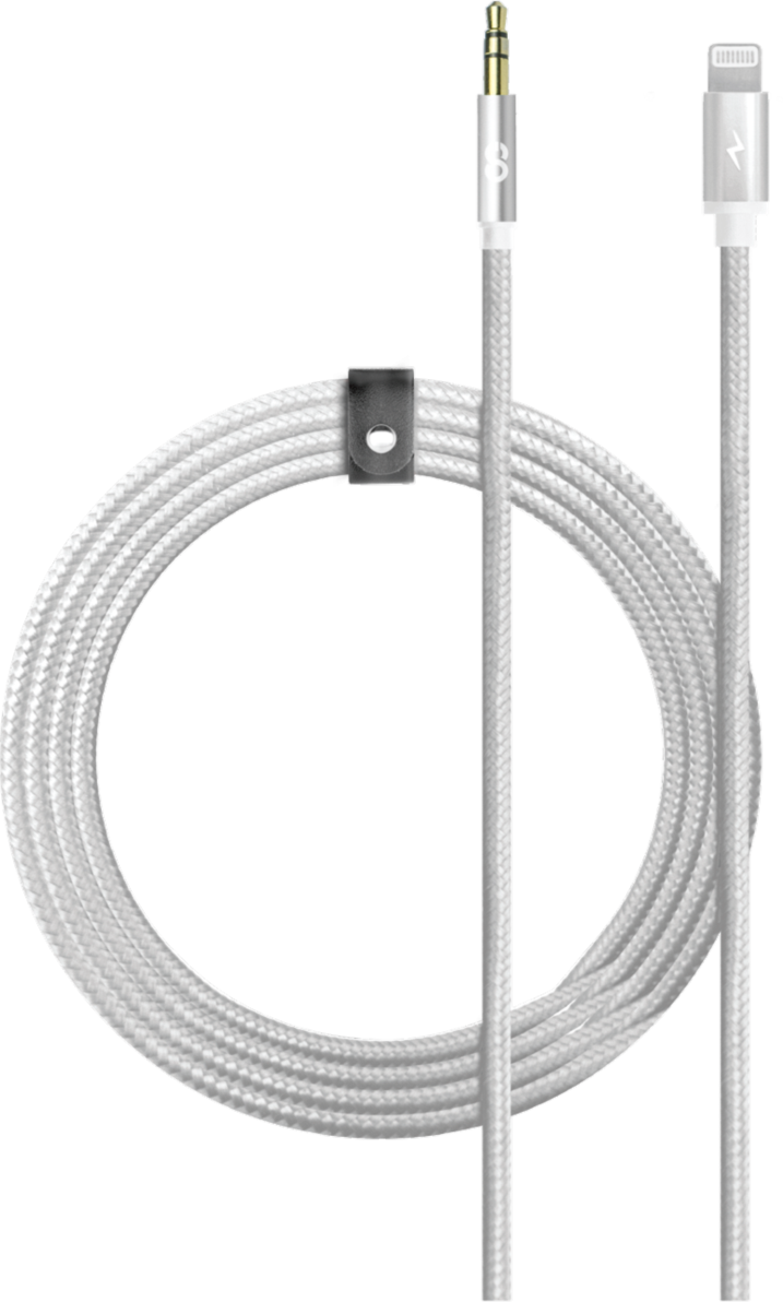 LOGiiX Piston Connect Braid 1M Aux to Lightning - White