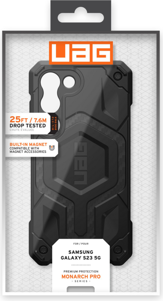 <p>The quintessential, all-terrain, rugged protective case now available with built-in magnet module. The UAG Monarch Pro case is equipped with premium materials for premium protection.</p>