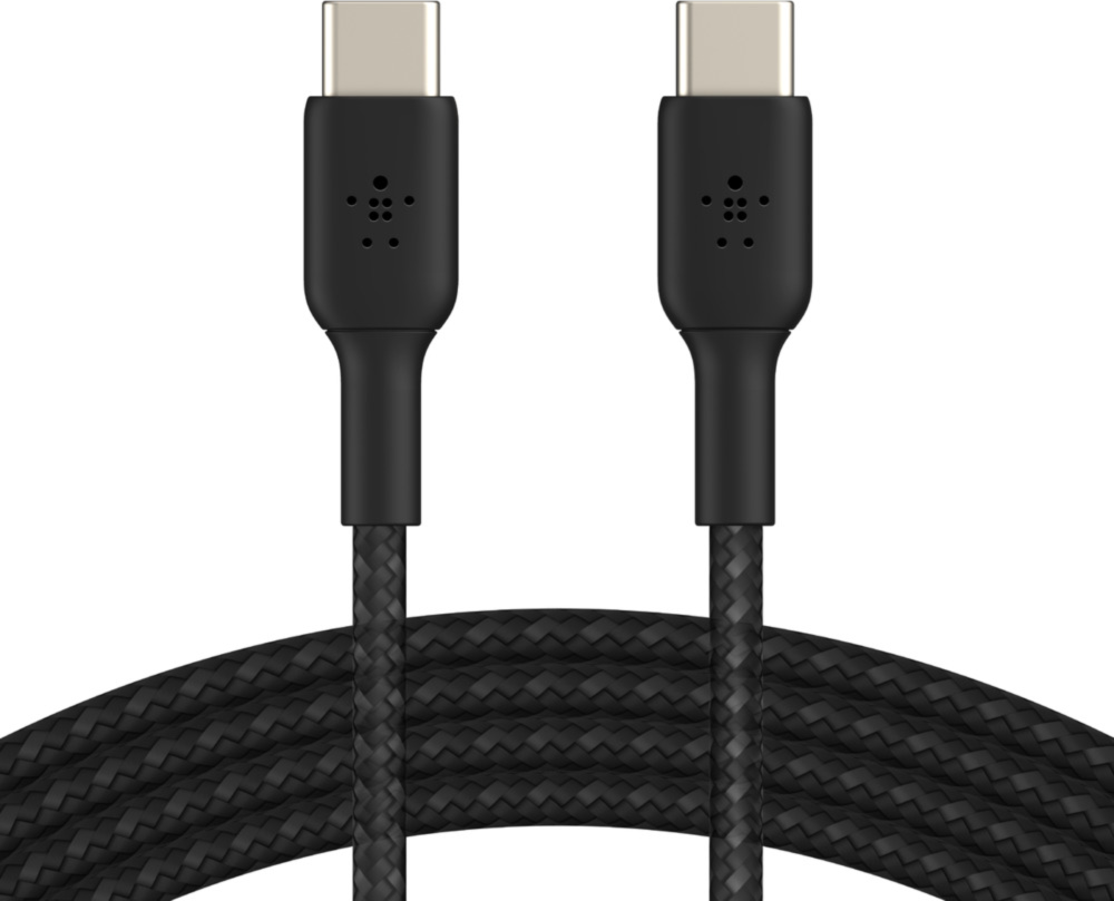 Belkin Câble de Charge/Sync Tressé USB-C vers USB-C 4 pieds Noir