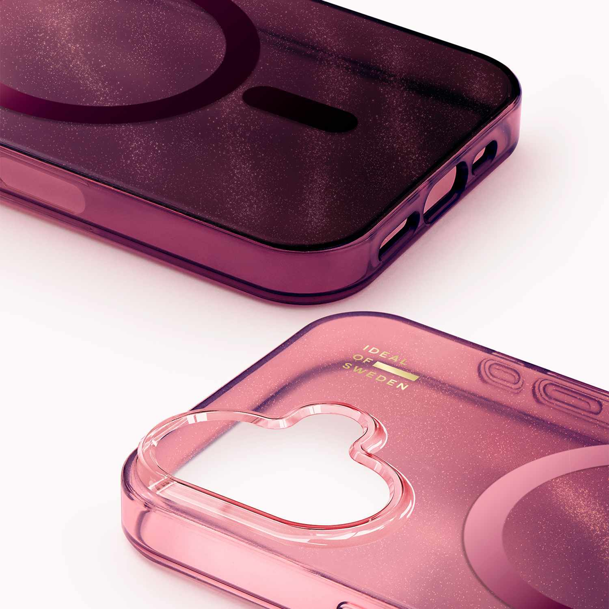 Ideal of Sweden IDCLCMSI2561564 Étui Glitter Glow MagSafe Cherry Lacquer pour iPhone 17