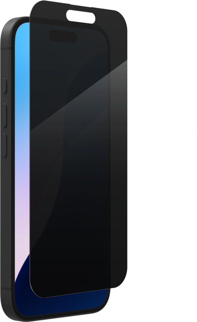 ZAGG InvisibleShield Glass Elite Privacy pour iPhone 16/15 - Noir