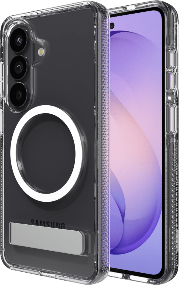 ZAGG - Coque Snap Case avec support intégré pour Samsung Galaxy S26 - Transparente