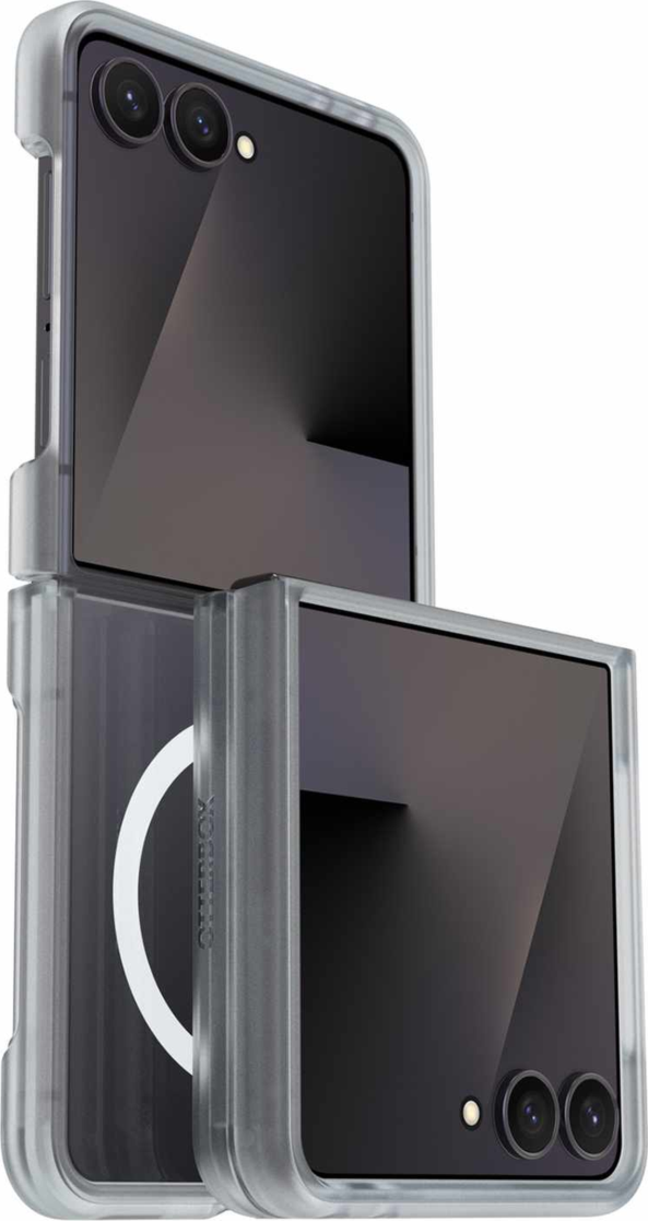 OtterBox - Thin Flex Case w/Magnets Clear w/Blue Tint for Samsung Galaxy Z Flip8