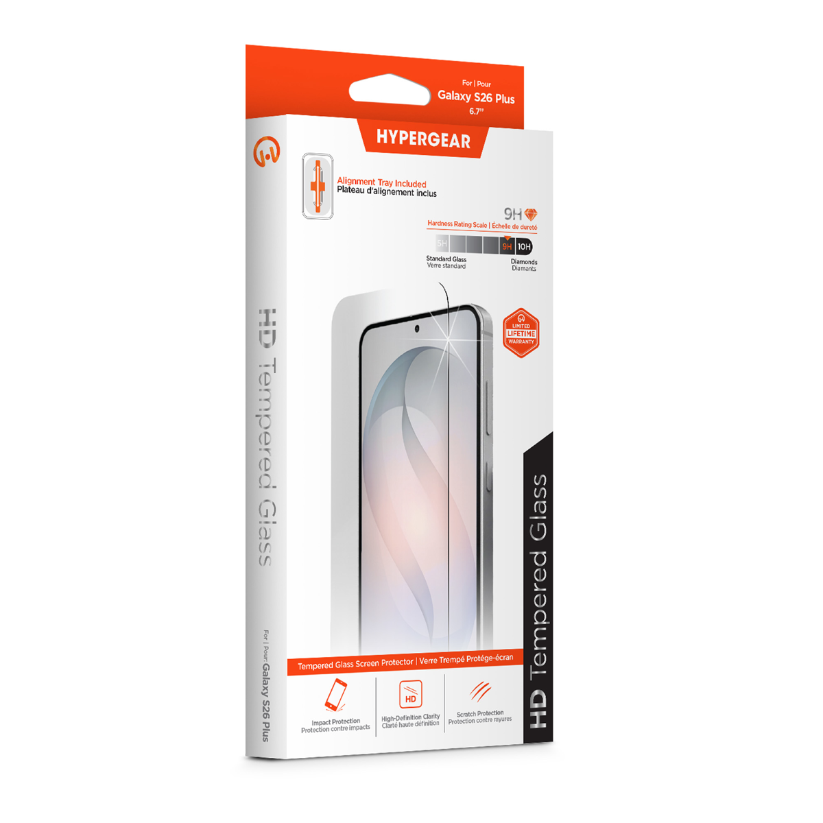 The HyperGear HD Tempered Glass Screen Protector is a tough, ultra-thin screen protector that safeguards devices against drops, scratches, and bumps.