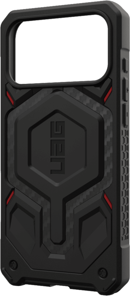 Urban Armor Gear (UAG) - Étui Monarch Pro pour Apple iPhone 17 Pro Max - Noir fibre de carbone et rouge