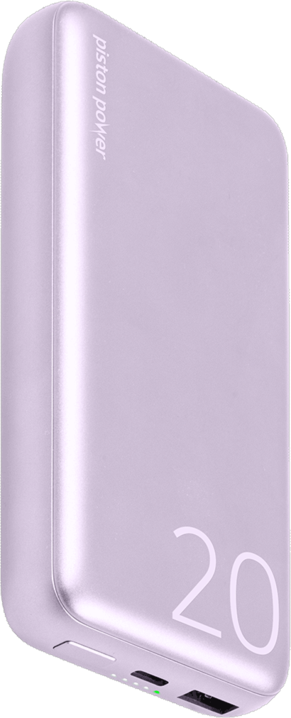 LOGiiX Piston Power 20000 mAh Banque d'alimentation en aluminium - Lavande