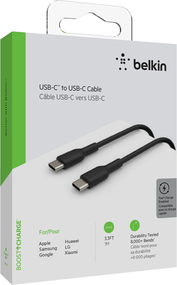 Boost Up Charge Usb A To Usb C Braided Cable 3ft  - Black
