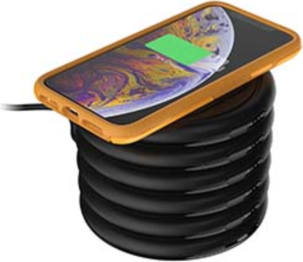 The OtterBox OtterSpot Qi wireless charging base + 5x 5000mAh OtterSpot Portable Power Bank is an expandable and shareable wireless charging system built for the commercial environment.
