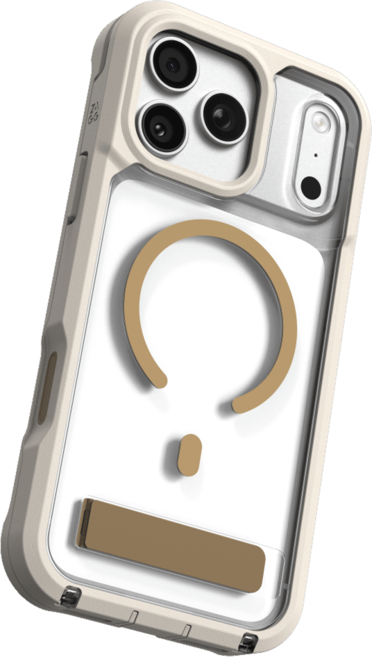 ZAGG - Étui Rainier Snap MagSafe avec support intégré pour Apple iPhone 18 Pro Max/17 Pro Max - Grès