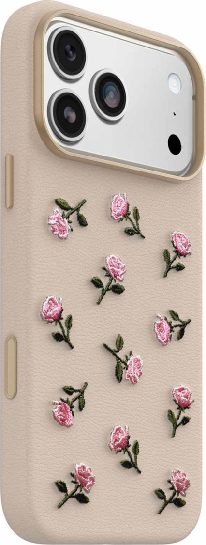 OtterBox - Étui Symmetry Cactus Leather Embroidery MagSafe Cottage Rose pour iPhone 18 Pro Max/17 Pro Max