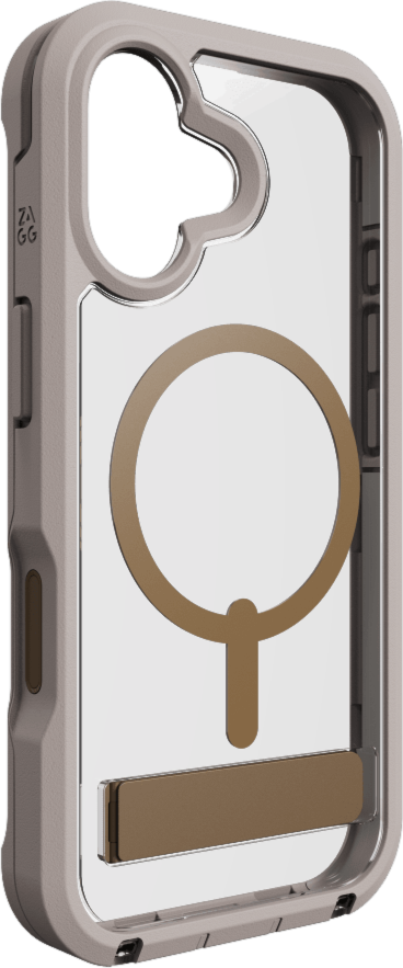 ZAGG - Rainier Snap MagSafe Case with Kickstand for Apple iPhone 17 - Sandstone