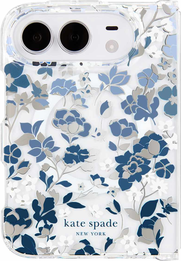 Kate Spade - Coque de protection MagSafe « Flowerbed Blue » pour iPhone Duo