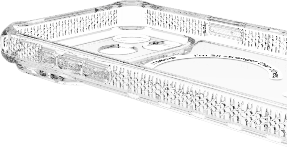 ITSKINS AP7XHMACRTRSP Étui Hybrid_R MagSafe Clear pour iPhone 17 Pro