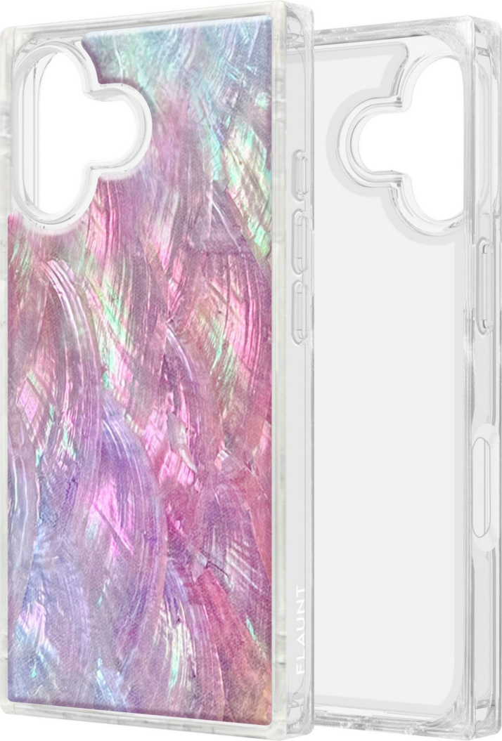 Flaunt - Square MagSafe Case for Apple iPhone 17 - Pink Mother of Pearl