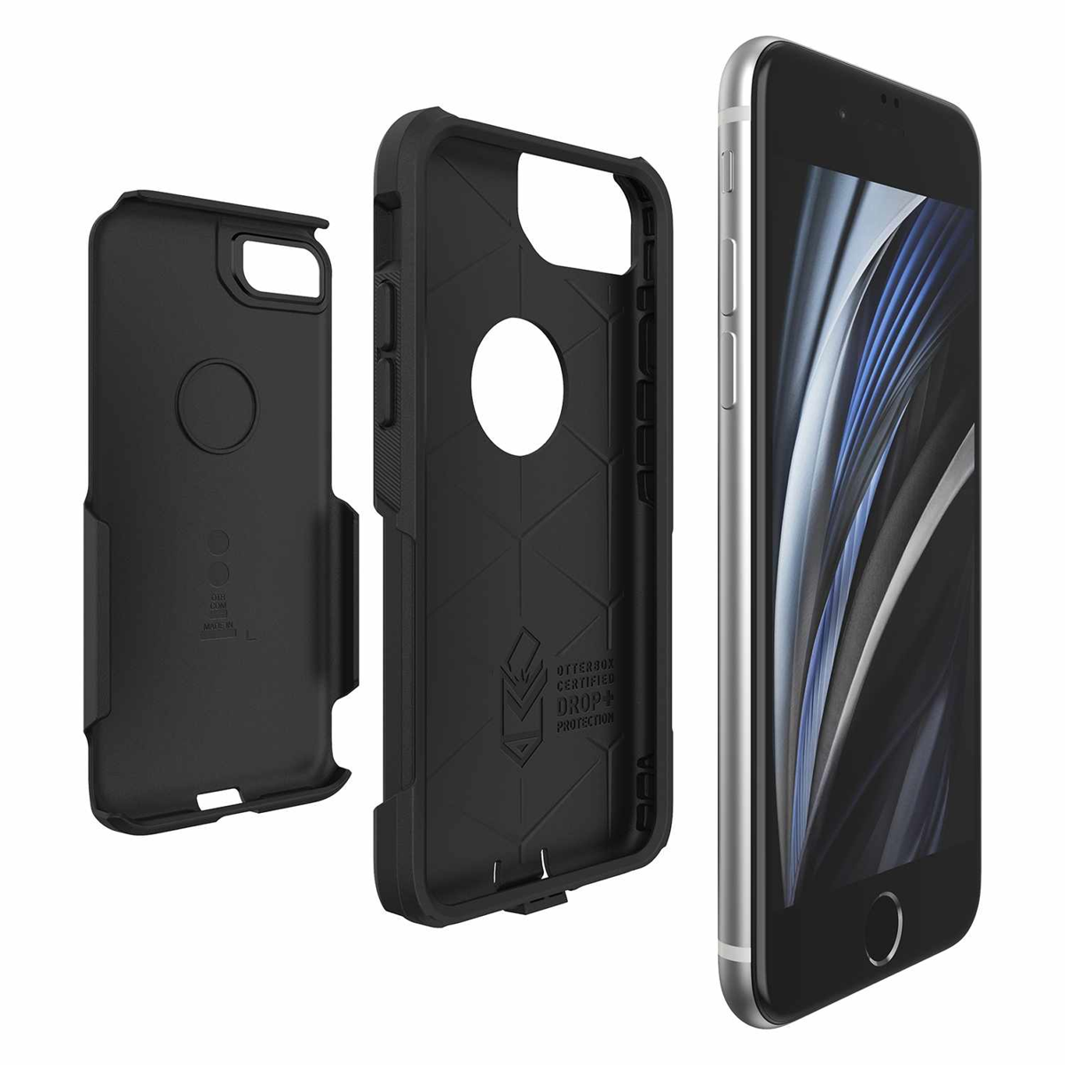 OtterBox - Commuter Case Black for iPhone SE/8/7