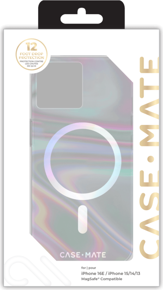 With more than 12 feet of protection, the Case-Mate Soap Bubble MagSafe case is designed to guard the device in a bubble of style that lets any personality shine.