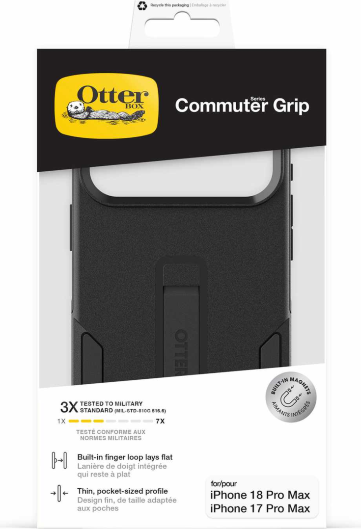 OtterBox - Étui Commuter Grip MagSafe noir pour iPhone 18 Pro Max/17 Pro Max