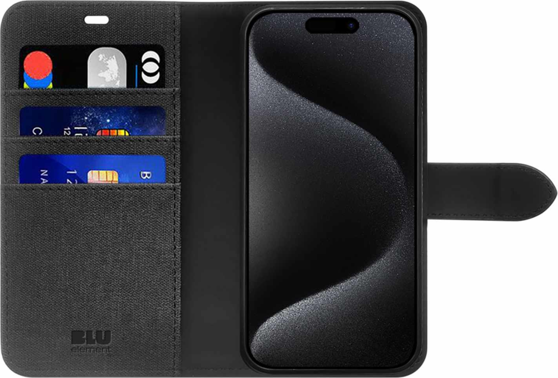 Blu Element - Folio 2-in-1 MagSafe Case Black for iPhone 17 Pro Max