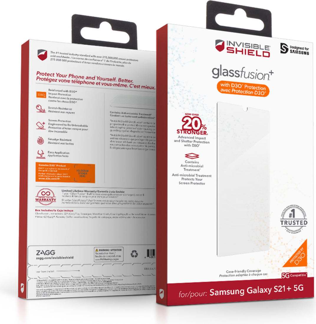 Invisibleshield Glassfusion Plus D3o Screen Protector For Samsung Galaxy S21 Plus 5g - Clear