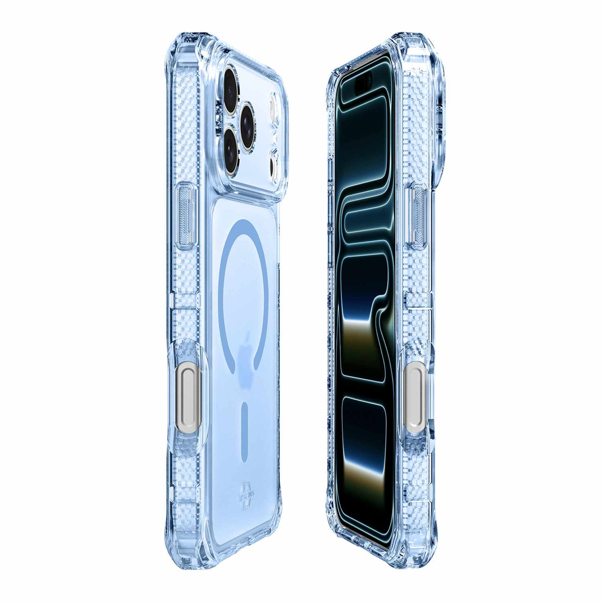 ITSKINS - Coque Hybrid_R Vapor MagSafe bleu clair pour iPhone 18 Pro/17 Pro