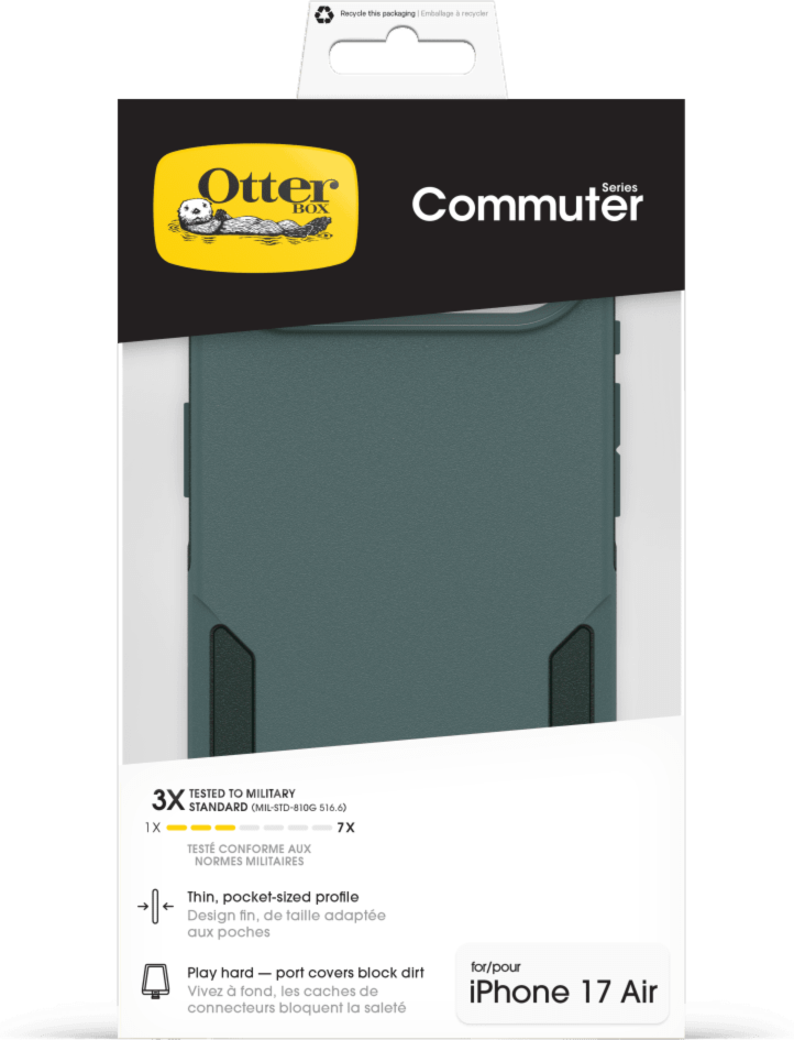 The OtterBox Commuter Series with MagSafe is a rugged, pocket-friendly case offering 3X military standard drop protection and features built-in magnets for MagSafe accessories.