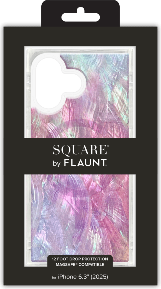 Flaunt - Square MagSafe Case for Apple iPhone 17 - Pink Mother of Pearl