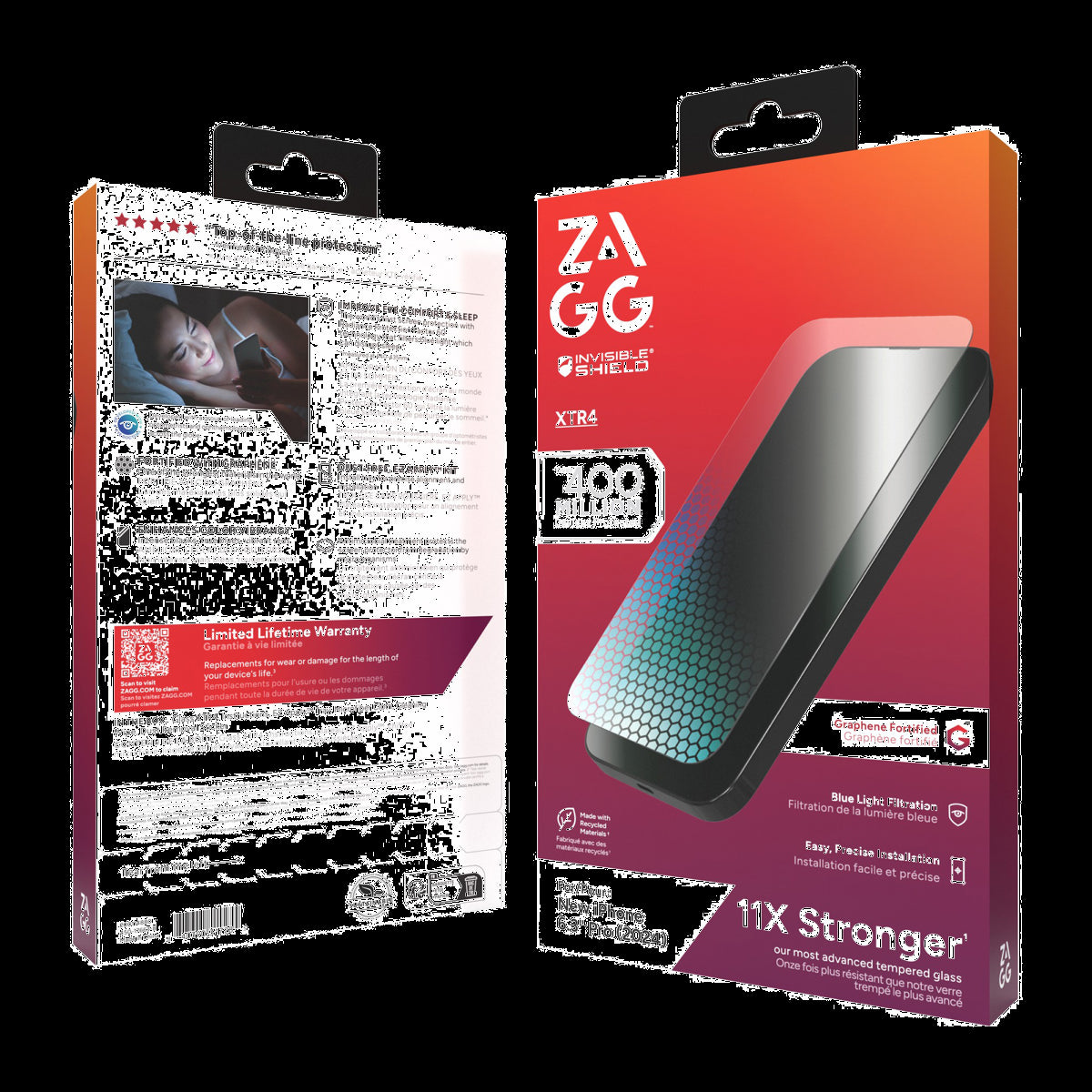 <p>Made with Graphene, ZAGG’s InvisibleShield Glass XTR4 Screen Protector features blue light filtration and strong, advanced screen protection.</p>