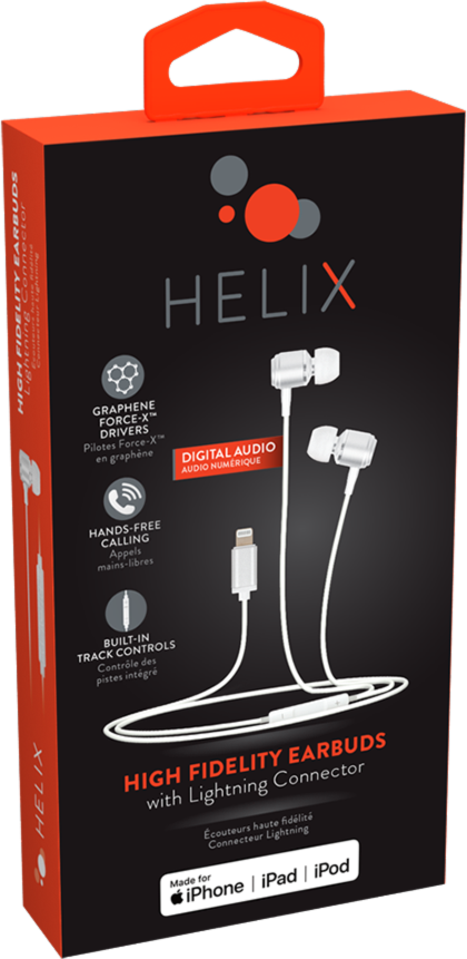 Helix - In Ear Wired Headphones for Apple Lightning Devices