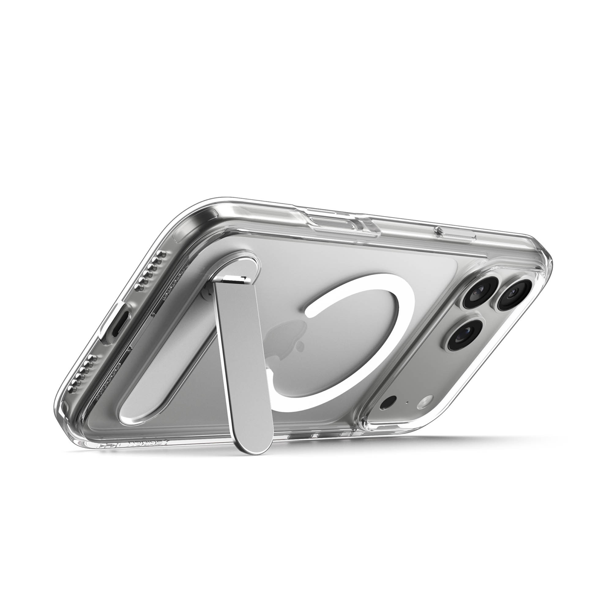 The Spigen Slim Armor Essential S MagFit case pairs a clear, minimalist design with Air Cushion drop protection, a 360° rotating kickstand for hands-free viewing, and built-in magnets for seamless accessory compatibility.