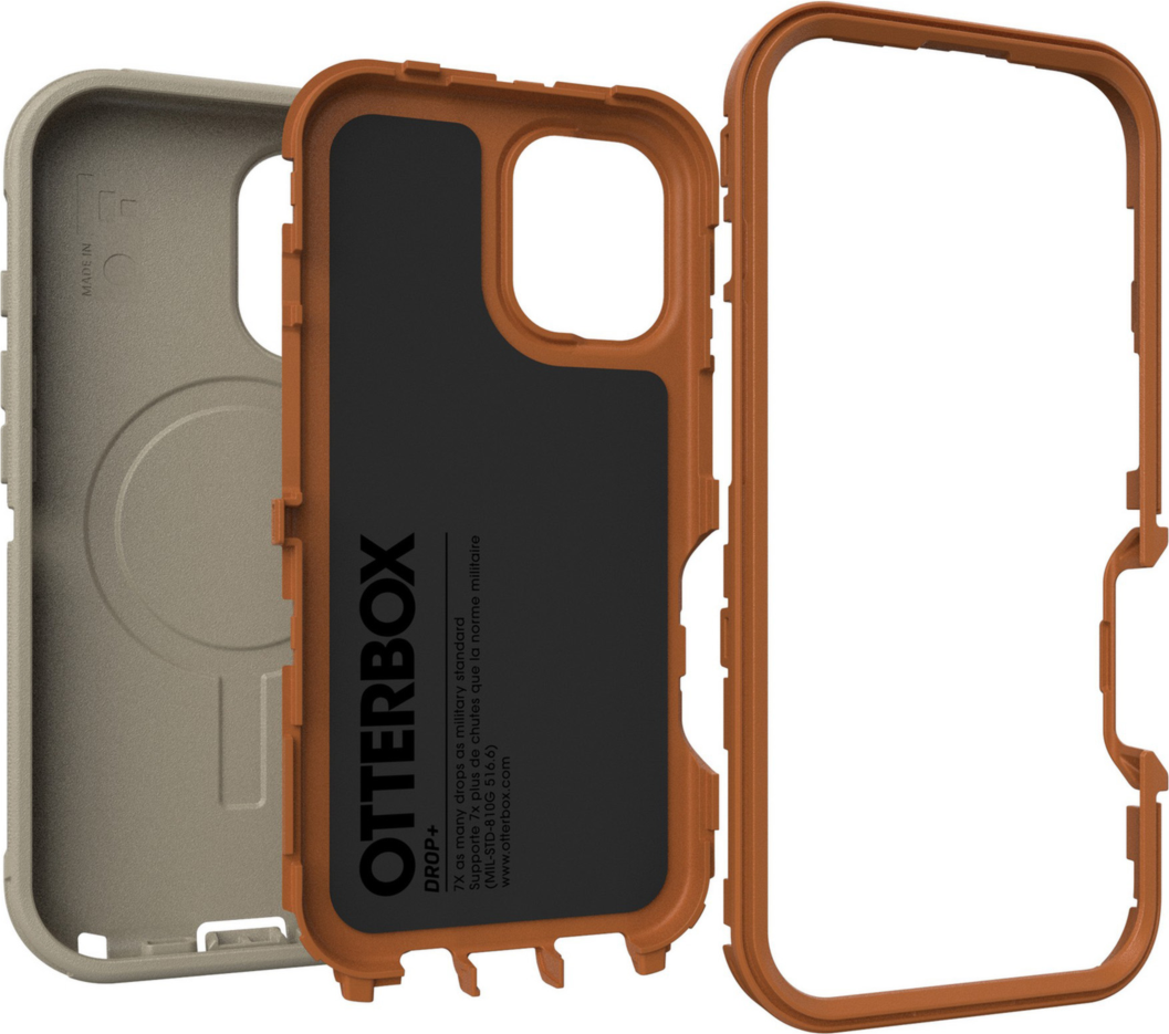 The OtterBox Defender Series Pro with MagSafe is the toughest case providing rugged protection against harsh drops. Equipped with MagSafe magnets and non-slip texturing.