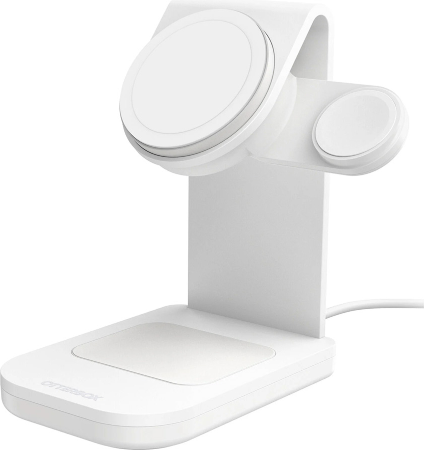 <p>OtterBox 3-in-1 Charging Station is the ultimate solution for charging a MagSafe-enabled iPhone, AirPods and Apple Watch, all at once. Plus it comes with the Apple watch charger integrated into the stand.</p>