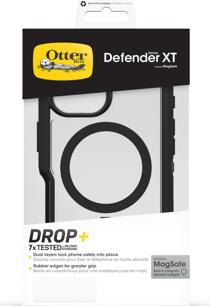 Get sleek, legendary phone protection with the OtterBox Defender Series Pro XT with MagSafe, a rugged dual-layer design that guards devices against drops, dirt, scrapes, and bumps.