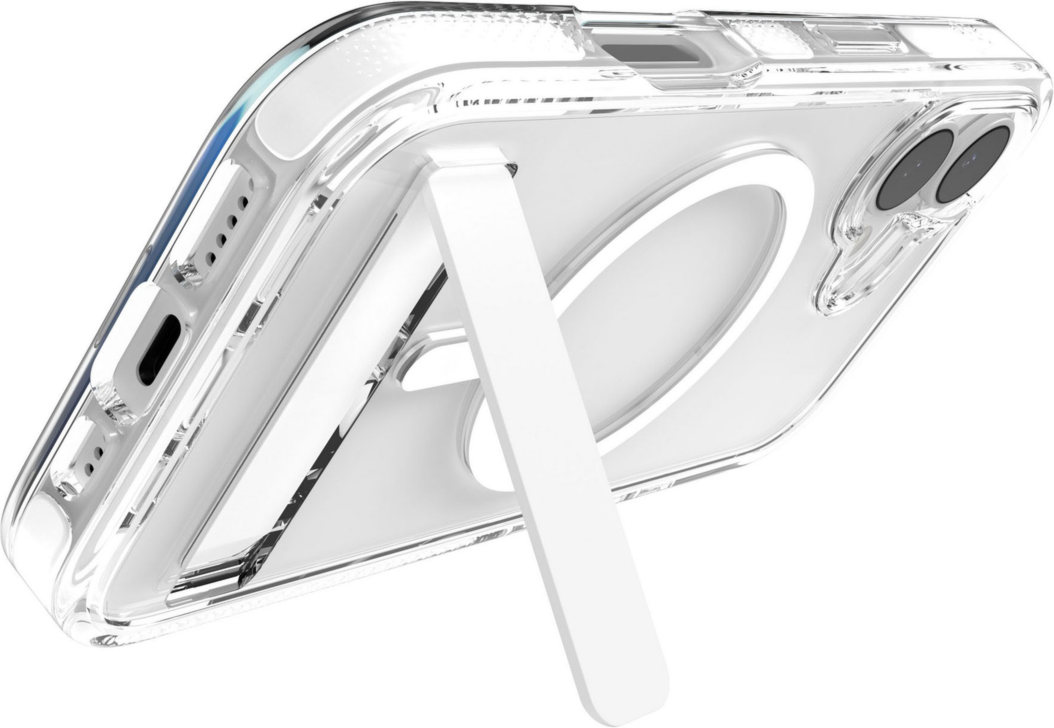 ZAGG - Santa Cruz Snap MagSafe Case with Kickstand for Apple iPhone 17 - White