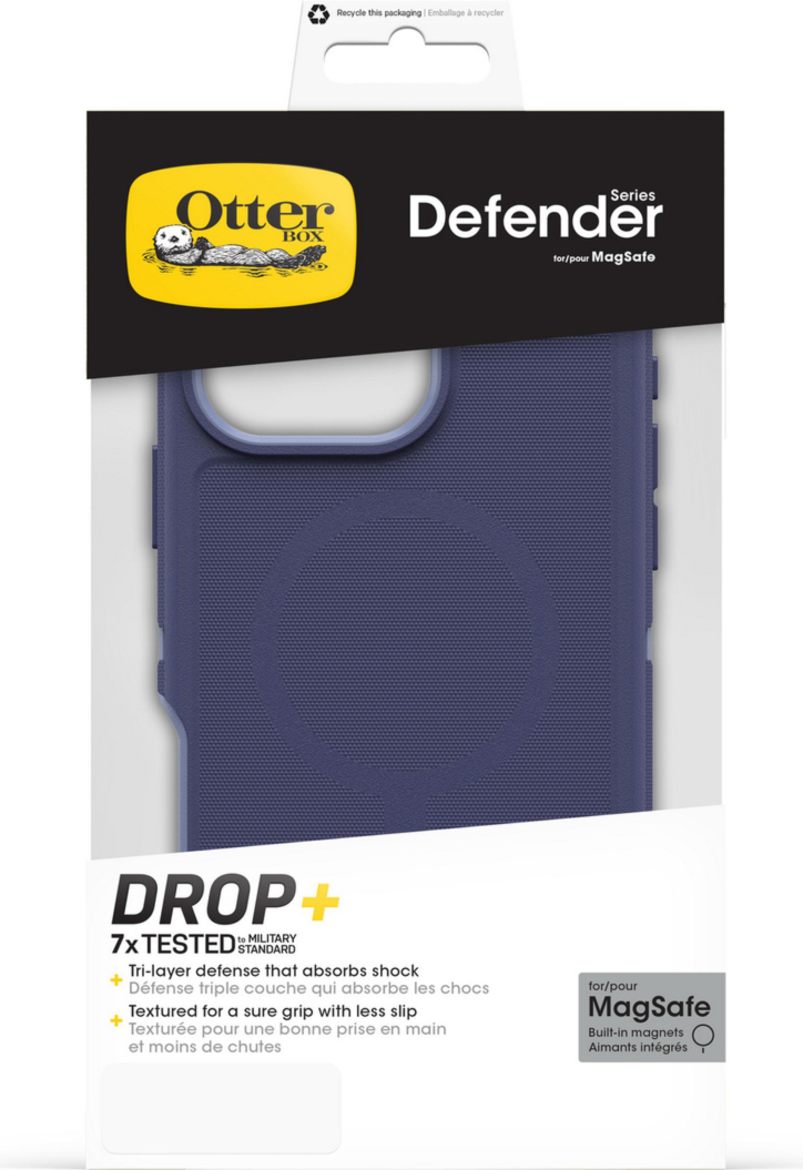 The OtterBox Defender Series Pro with MagSafe is the toughest case providing rugged protection against harsh drops. Equipped with MagSafe magnets and non-slip texturing.