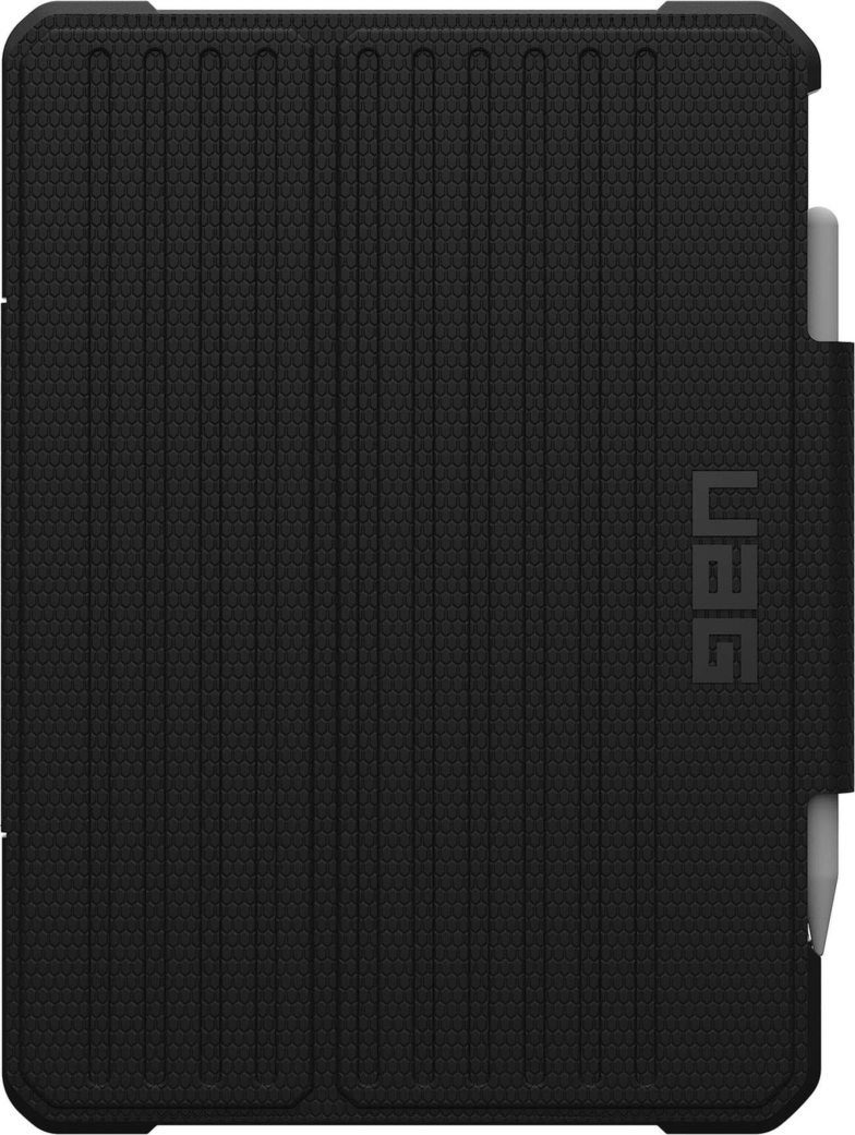 UAG Metropolis Tact.Armr is a rugged folio case with drop protection, adjustable stand functionality, magnetic closure, and premium tactile grip.