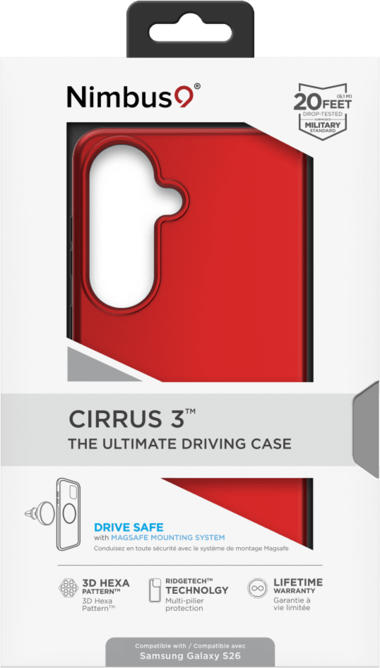 Nimbus9 - Étui Cirrus 3 MagSafe pour Samsung Galaxy S26 - Rouge foncé
