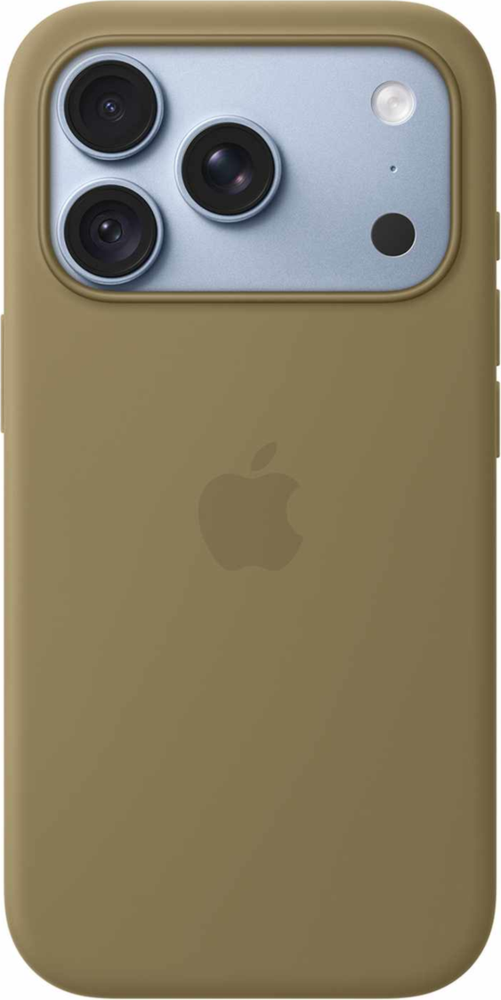 Apple - Silicone Case with MagSafe Olive for iPhone 18 Pro