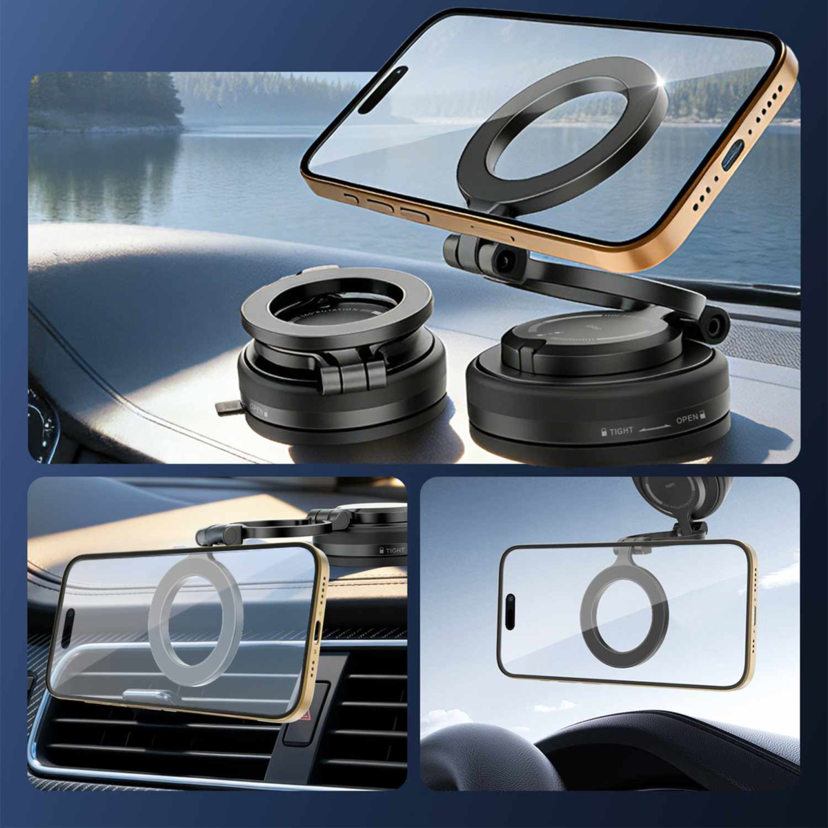 iOttie - iTap 3 compatible avec MagSafe support à ventouse magnétique Noir