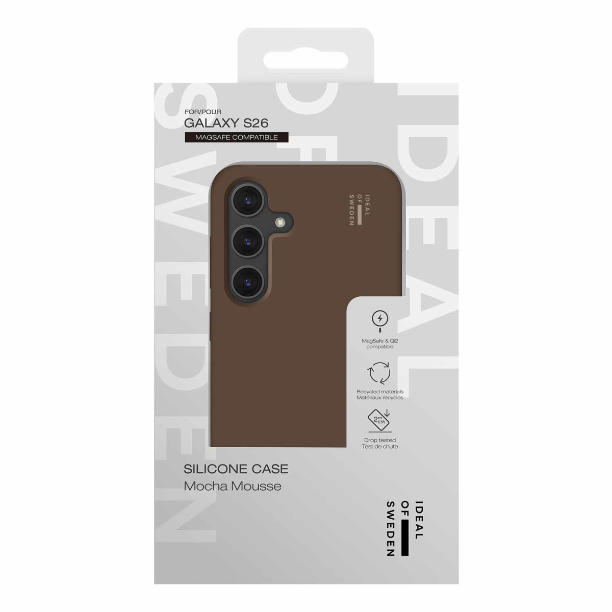 Ideal of Sweden IDSICMSS26PR562 Étui en Silicone avec Magnets Mocha Mousse pour Samsung Galaxy S26